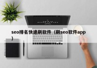 seo排名快速刷软件（刷seo软件app）