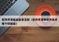 软件开发就业前景怎样（软件开发和软件技术哪个好就业）