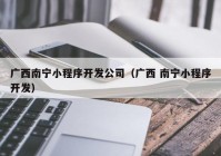 广西南宁小程序开发公司（广西 南宁小程序开发）