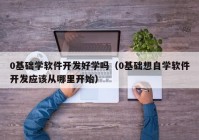 0基础学软件开发好学吗（0基础想自学软件开发应该从哪里开始）