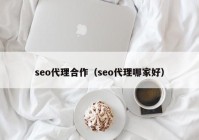 seo代理合作（seo代理哪家好）