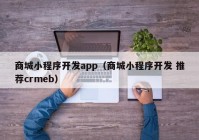 商城小程序开发app（商城小程序开发 推荐crmeb）