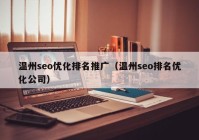 温州seo优化排名推广（温州seo排名优化公司）