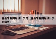 宜昌专业网站设计公司（宜昌专业网站设计公司排名）