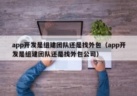 app开发是组建团队还是找外包（app开发是组建团队还是找外包公司）