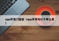 app开发门槛低（app开发为什么那么贵）