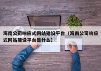 海南公司响应式网站建设平台（海南公司响应式网站建设平台是什么）