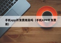 手机app开发费用高吗（手机APP开发费用）