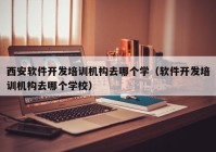 西安软件开发培训机构去哪个学（软件开发培训机构去哪个学校）