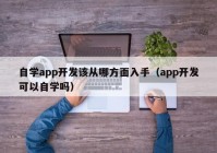 自学app开发该从哪方面入手（app开发可以自学吗）