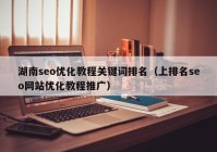 湖南seo优化教程关键词排名（上排名seo网站优化教程推广）