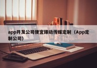 app开发公司便宜臻动传媒定制（App定制公司）