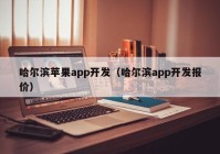 哈尔滨苹果app开发（哈尔滨app开发报价）