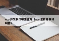 app开发制作哪里正规（app怎样开发和制作）