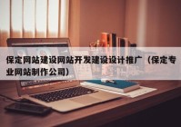 保定网站建设网站开发建设设计推广（保定专业网站制作公司）